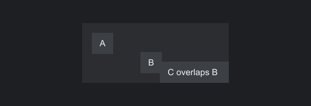 Three buttons at fixed positions