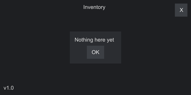 An anchor panel with a title, a close button, a footer and a centered dialog