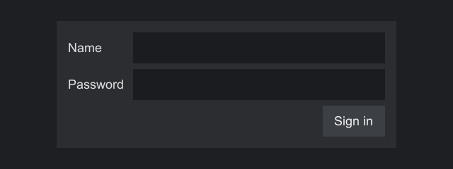 A two-column login form