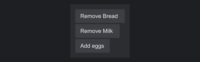 A list whose rows are rebuilt