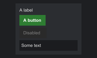 The flat theme with green buttons